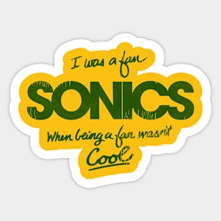 DEFUNCT SONICS Basketball Fan Sticker